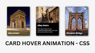 Animated Card Hover Effect in HTML amp CSS [upl. by Ley]