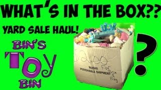 Whats Inside the 200 Yard Sale MYSTERY BOX of TOYS Huge Toy Haul Unboxing by Bins Toy Bin [upl. by Kanya]