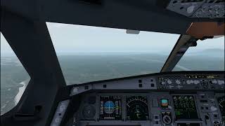 X Plane Toliss A340 600 landing CYVR 26L [upl. by Ilam]