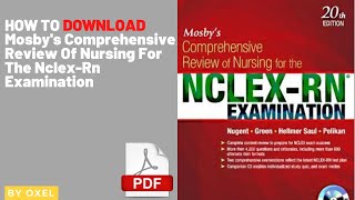 How to download Mosbys Comprehensive Review of Nursing for the NCLEXRN® Examination [upl. by Anitsim]