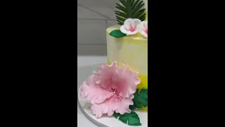 How to make a fondant flower with no wires shorts cakedecorating [upl. by Etterraj]