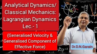 Lagrangian Dynamics Lec 1Generalised Velocity amp Generalised Component of Effective Force [upl. by Lauzon]