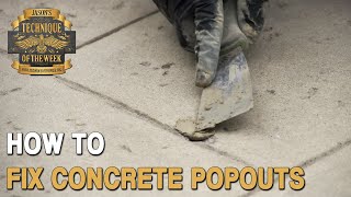 How To Fix Concrete Popouts [upl. by Ynaoj]