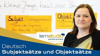 Subjektsätze und Objektsätze  Deutsch Nachhilfe [upl. by Idnerb585]