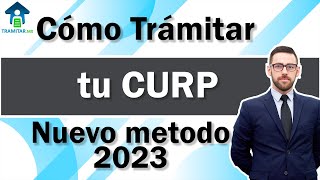 Cómo trámitar tu CURP 2023 [upl. by Veda]