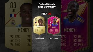 FERLAND MENDY BEST VS WORST CARD IN EVERY FIFA 1025 eafc mendy realmadrid laliga [upl. by Dermot449]