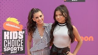 Madisyn Shipman and Cree Cicchino 2017 Kids’ Choice Sports Awards Orange Carpet [upl. by Shivers]