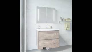 Luxe Remer Mirrors Amber LED Lighted Bathroom Mirrored Cabinet with Demister  Remer Bathroom [upl. by Meehahs335]