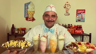 ASMR 1950s Ice Cream Parlor🍦🍧🥤 Soda J3rk Role Play [upl. by Hanavas346]