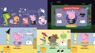 Peppa pig celebrating Halloween DressUp I Peppa Pig Halloween Costume Game [upl. by Curran301]