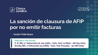 La sanción de clausura de AFIP por no emitir facturas [upl. by Anu801]