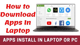 How To Download and Install An App in laptop or pc  laptop or pc par App kaise Install karte hain [upl. by Sapowith]