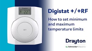 How to set the temperature limits on the Drayton Digistat  and RF [upl. by Derek]