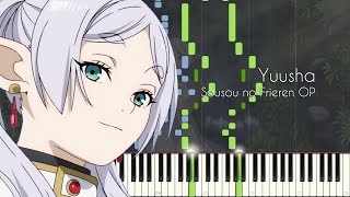 FULL Yuusha  Sousou no Frieren OP  Piano Arrangement Synthesia [upl. by Ybreh]