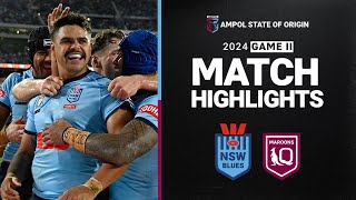 NRL 2024  Blues v Maroons  Match Highlights [upl. by Vania]