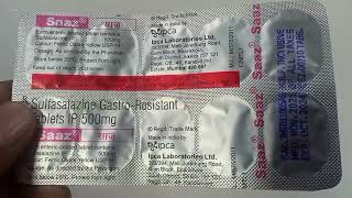 Saaz Tablets  Sulfasalazine 500mg Tablet  Saaz 500mg Tablet Uses Side effects Dosage Review Hindi [upl. by Jen142]