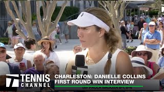 Danielle Collins Keeps Her Win Streak Going After Miami Open Title Run  Charleston First Round [upl. by Mandle]