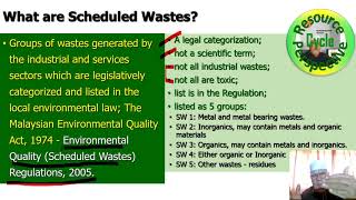 Scheduled Waste Management Overview [upl. by Pry]