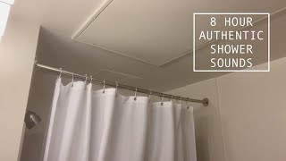 8 HR Authentic Shower Sounds  I Shower You Sleep to Relaxing White Noise Black Screen in 15mins [upl. by Nilrac]