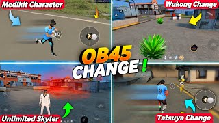 Change All Character Ability OB45 Upcoming Update 😲 Free Fire Best Character Ability OB45 [upl. by Consuelo]