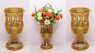 DIY Plastic bottle flower vase ideas  Best out of waste  Tutorial Vas bunga botol plastik bekas [upl. by Pyne]