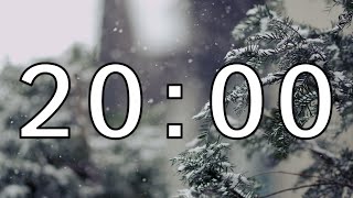 20 Minute Timer Winter Snow [upl. by Aisnetroh]