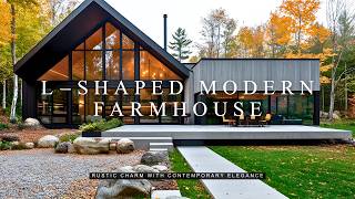 Stunning LShaped Modern Farmhouse – Blending Rustic Charm with Contemporary Elegance [upl. by Corron]