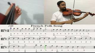 French Folk Song  Viola Essential Element For String Viola Song No 104 [upl. by Hawker781]