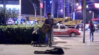 Street singer in Shenzhen China [upl. by Thanasi]