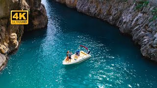 FIORDO DI FURORE Amalfi Coast  Amazing Bridge amp Beach Aerials  Italy from Above by Drone 🇮🇹 4K [upl. by Rohn]