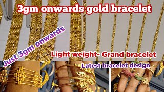 💥34 gm onwards gold bracelet Daily wear design Kada bangle type bracelet kanchipuram Grc jewelry [upl. by Teece386]