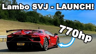 Lamborghini Aventador SVJ  LAUNCH 🔥 [upl. by Chavaree948]