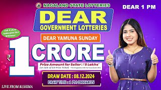 LOTTERY LIVE 1PM TODAY 08122024  Morning Nagaland Lottery Sambad LIVE [upl. by Eimyaj]