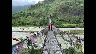 Suspension Bridge Punakha bhutantourism [upl. by Llertnov]