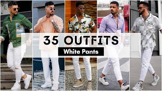 35 White Pants Outfit Ideas for Summer  Mens Fashion  Summer 2022 [upl. by Castorina685]