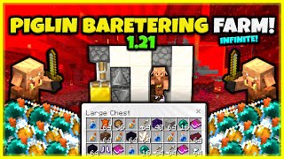 BEST PIGLING BARTERING FARM In Minecraft Bedrock And Java 121 [upl. by Inalej]