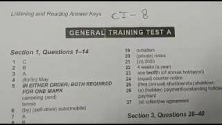 HOLIDAY PLUS ANSWER KEY CAMBRIDGE IELTS 8 TEST A GENERAL READING ANSWER KEY [upl. by Ethben]