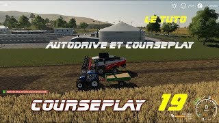 Courseplay FS 19 TUTO Autodrive  courseplay [upl. by Susan]