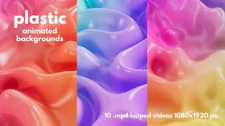 Plastic Wavy loop Animated backgrounds  modern trendy video set  CreativeMarket product OVERVIEW [upl. by Katrine198]