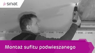 Montaż sufitu podwieszanego dwupoziomowego na konstrukcji krzyżowej [upl. by Nahtanoy]