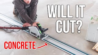 WHY CUT THE NEW CONCRETE FLOOR  with a TRACK SAW [upl. by Bick]