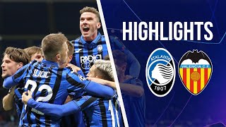 UCL Ro16 1st leg AtalantaValencia 41  Highlights [upl. by Viridissa]