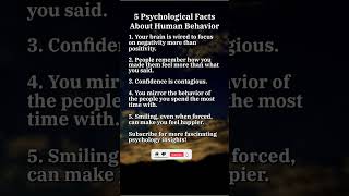 5 Psychological Facts About Human Behavior psychologyfacts [upl. by Derry]