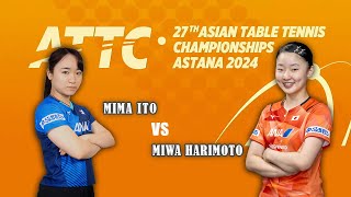 FULL MATCH Mima Ito vs Miwa Harimoto  WS Semifinal  Asian Championship 2024 [upl. by Nehttam20]