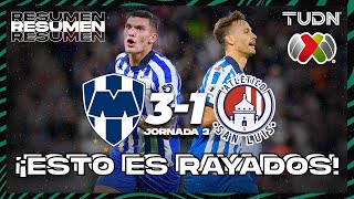 HIGHLIGHTS  Monterrey 31 Atlético San Luis  Liga Mx  CL2024 J3  TUDN [upl. by Magocsi]