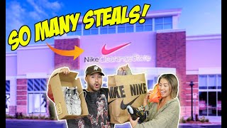 WHO KNEW THE NIKE OUTLET HAD THIS MANY SNEAKER DEALS ADIDAS TOO [upl. by Neelak]