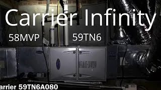 HVAC Installation Carrier Furnace 58MVP Replaced With 59TN6 [upl. by Amein]