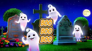 Five Little Ghosts Boogie 👻  Fun and NotTooScary Halloween Song for Kids 🎃 [upl. by Hegarty109]