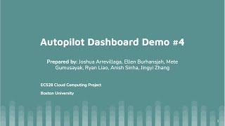 Demo for Sprint 4  Autopilot Dashboard  EC528 [upl. by Hoskinson668]