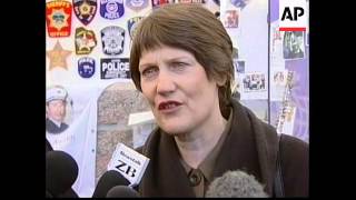 New Zealand PM Helen Clark visits Ground Zero [upl. by Nosnhoj]